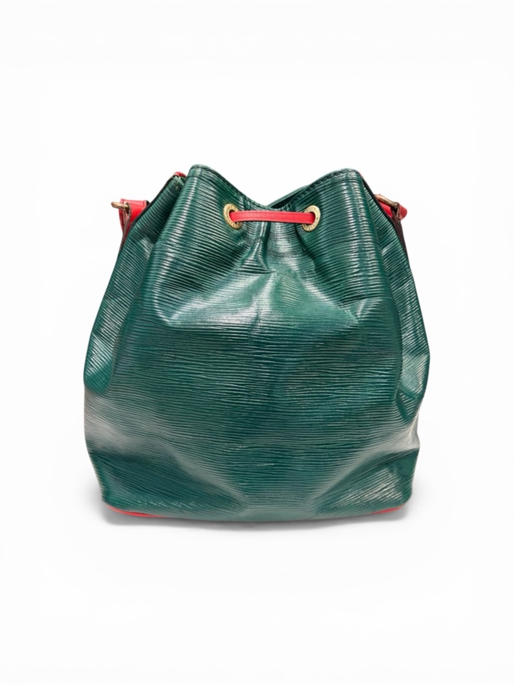 Louis Vuitton Epi Noé GM Restored Green & Red Vintage Bucket Bag - Picture 5 of 13